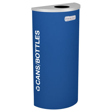 Kaleidoscope Collection Half Round Royal Blue Recycling Receptacle for Cans and Bottles ***FREE SHI